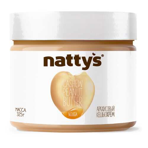 Паста Nattys кешью, арахисовая нуга с мёдом 325 г в Перекресток