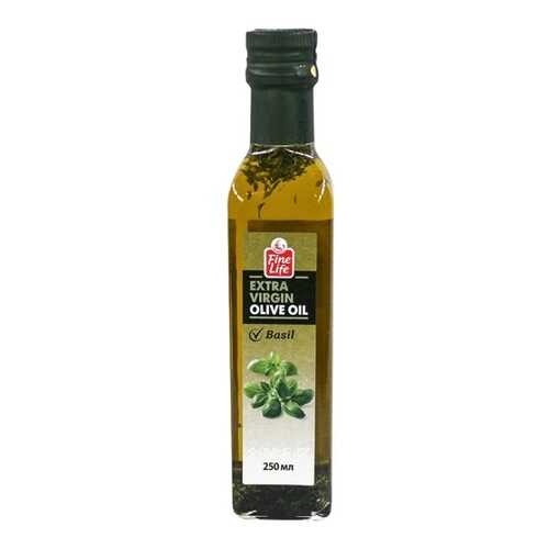Масло Fine Life extra vergine оливковое нерафинированное с ароматом базилика 250 мл в Перекресток