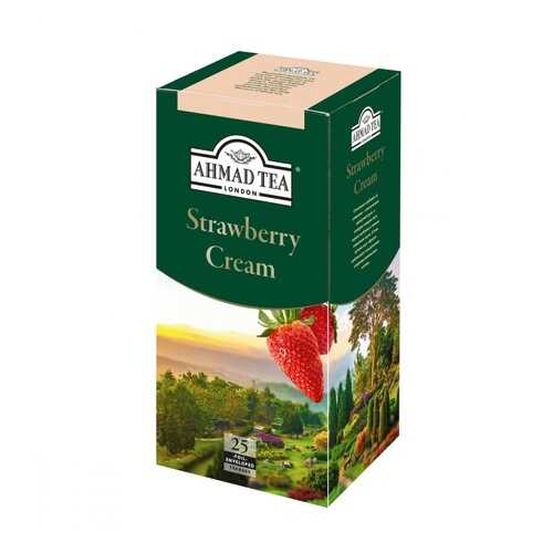 Чай черный Ahmad Tea Strawberry Cream 25 пакетов 40 г в Перекресток