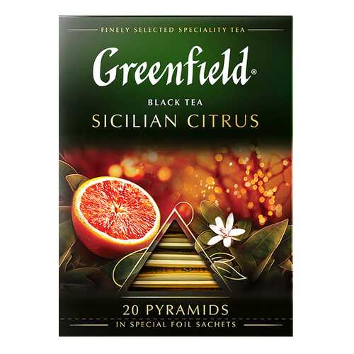 Чай черный в пирамидках Greenfield Sicilian Citrus 20 пакетиков в Перекресток