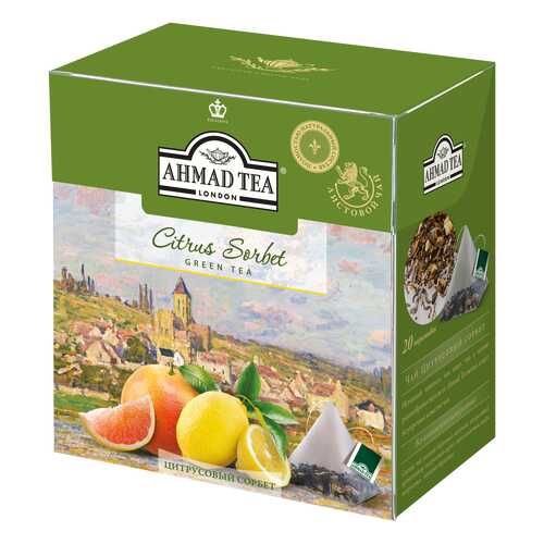 Чай зеленый Ahmad Tea citrus sorbet 20 пакетиков в Перекресток