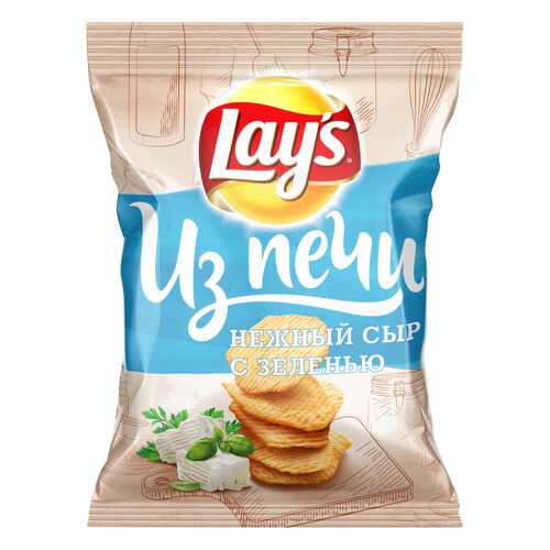 Картофельные чипсы Lay's из печи сливочный сыр с зеленью 85 г в Перекресток