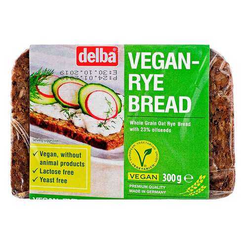 Хлеб Delba цельнозерновой вегетарианский со злаками, 300 гр. в Перекресток