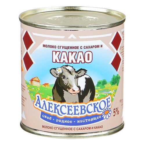 Молоко Алексеевское сгущенное 5% с сахаром и какао 380 г в Перекресток