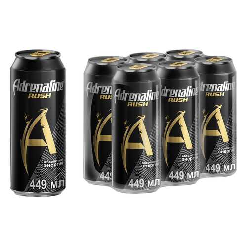 Энергетический напиток Adrenaline rush в упаковке 6*0.449 л в Перекресток