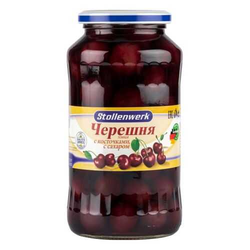 Черешня темная Stollenwerk с косточками, с сахаром 680 г в Перекресток