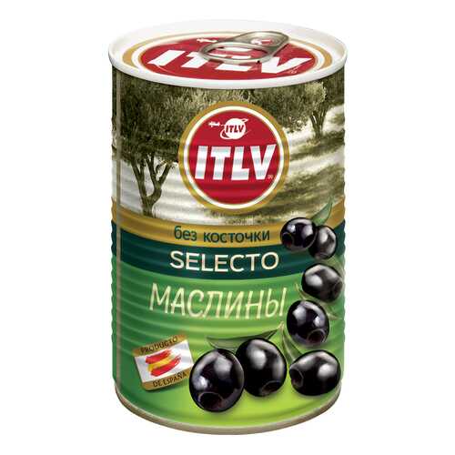 Маслины ITLV selecto черные без косточки 425 г в Перекресток