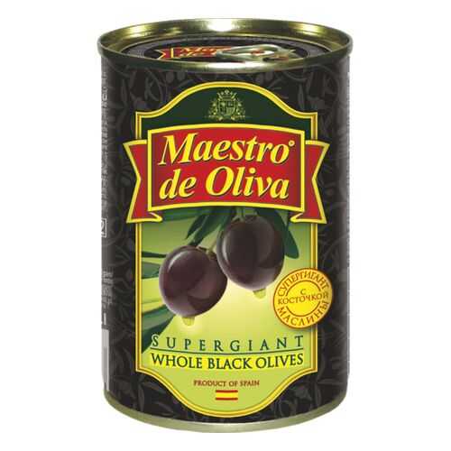Маслины супергигант Maestro de Oliva с косточкой 425 г в Перекресток