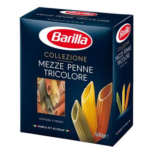 Макароны Barilla mezze penne tricolore 500 г в Перекресток