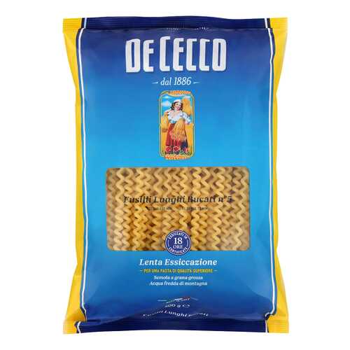 Макароны De Cecco Fusilli lunghi bucati №5 500 г в Перекресток
