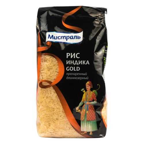 Рис Мистраль длиннозерный индика gold пропаренный 1 кг в Перекресток