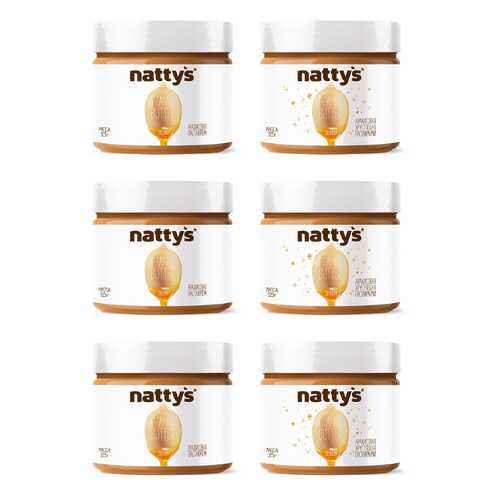 Набор арахисовых паст Nattys Creamy & Crunchy natbox 6 штук 325 г в Перекресток