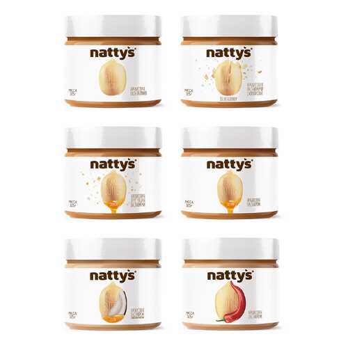 Набор арахисовых паст Nattys Peanut butter mix natbox 6 штук 325 г в Перекресток