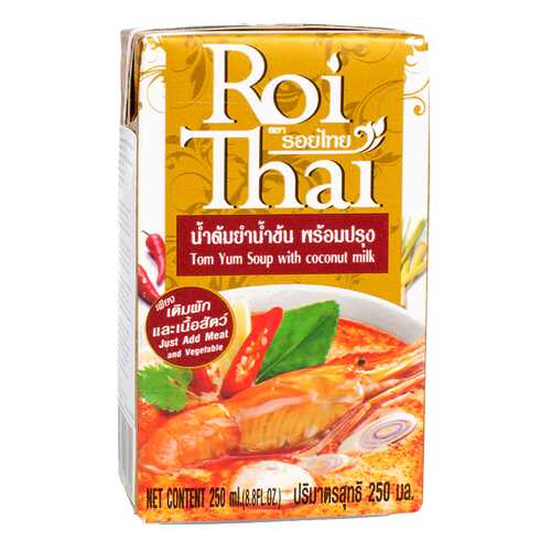 Суп Roi Thai том ям с кокосовым молоком 250 мл в Перекресток