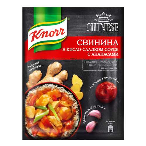 Приправа Knorr свинина в кисло-сладком соусе с ананасами 37 г в Перекресток