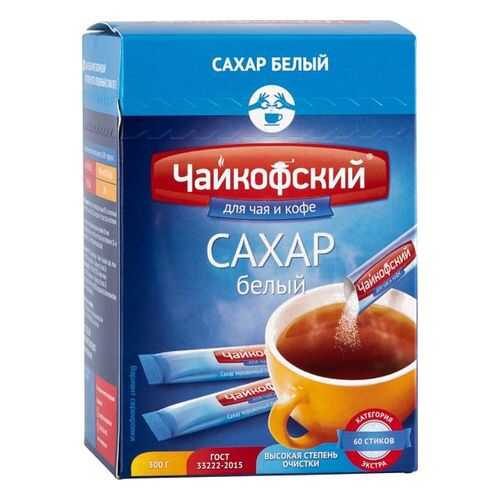 Сахар порционный Чайкофский в стиках белый 5 г 60 штук в Перекресток