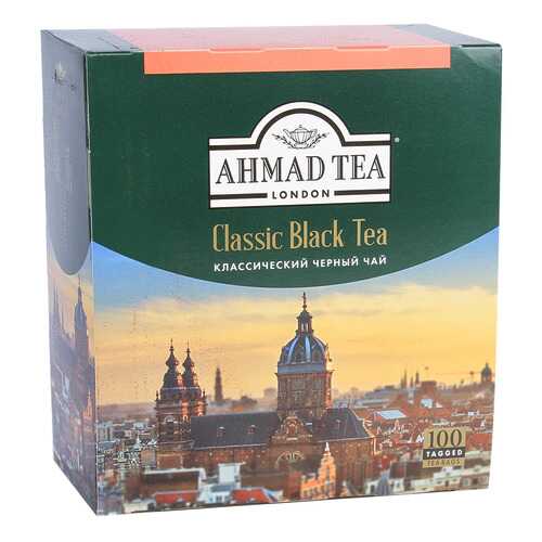 Чай черный Ahmad Tea классический листовой мелкий 100 пакетиков в Перекресток