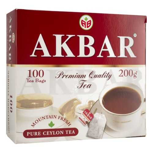 Чай черный Akbar цейлонский 100 пакетиков в Перекресток