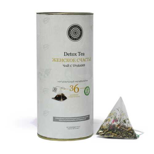 Чай Фабрика Здоровых Продуктов Detox Tea Женское Счастье, чёрный 30 пирамидок в Перекресток