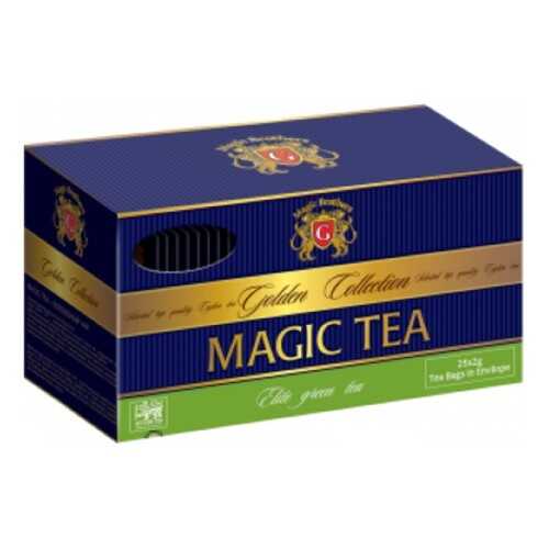 Чай Magic Brothers Golden Collection, зелёный цейлонский, 25 пакетиков в Перекресток