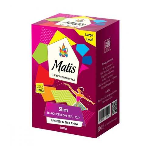 Чай Matis Slim черный с добавками 100 г в Перекресток