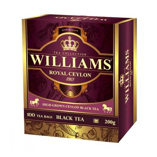 Чай Williams - Royal Ceylon черный 100 пакетиков в Перекресток