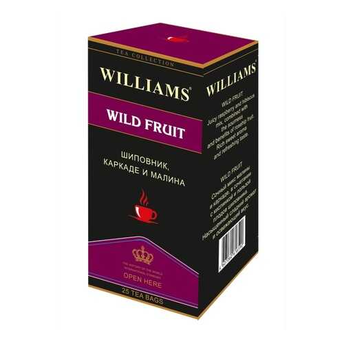 Чай Williams Wild Fruit, шиповник, каркаде, малина, 25 пакетиков в Перекресток