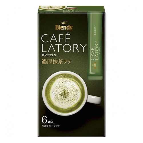 Чай зеленый растворимый AGF Cafe Latory Бленди латте в стиках 6 шт в Перекресток