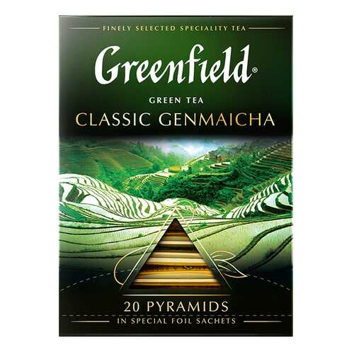 Чай зеленый в пирамидках Greenfield Classic Genmaicha 20 пакетиков в Перекресток