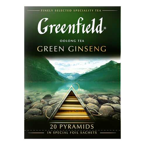 Чай зеленый в пирамидках Greenfield Green Ginseng 20 пакетиков в Перекресток