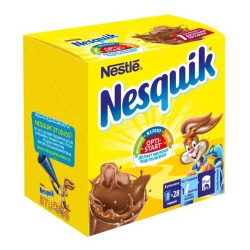 Какао-напиток NESQUIK OPTI-START быстрорастворимый 28 пакетиков в Перекресток