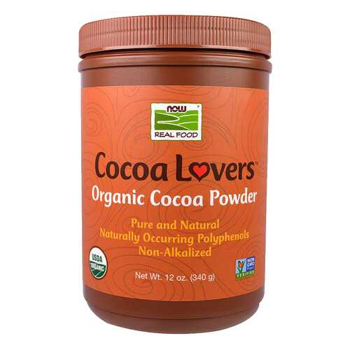 Порошок NOW Organic Cocoa Powder какао 340 г в Перекресток