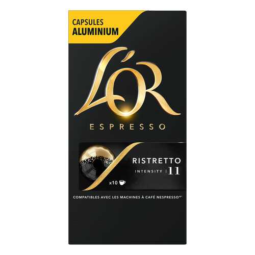 Капсулы L’OR Espresso Ristretto для кофемашин Nespresso 10 капсул в Перекресток