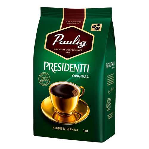 Кофе Paulig presidentti original в зернах 1кг в Перекресток