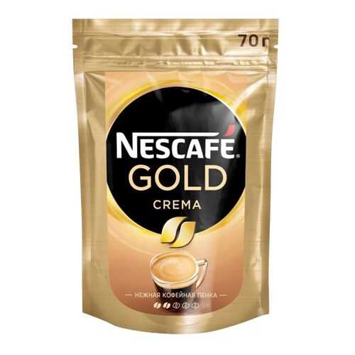 Кофе растворимый Nescafe gold crema кофе растворимый пакет 70 г в Перекресток