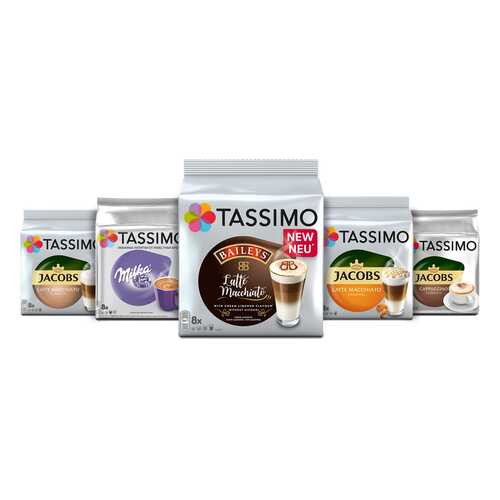 Набор «Кофе с молоком» кофе в капсулах Tassimo 5 упаковок в Перекресток