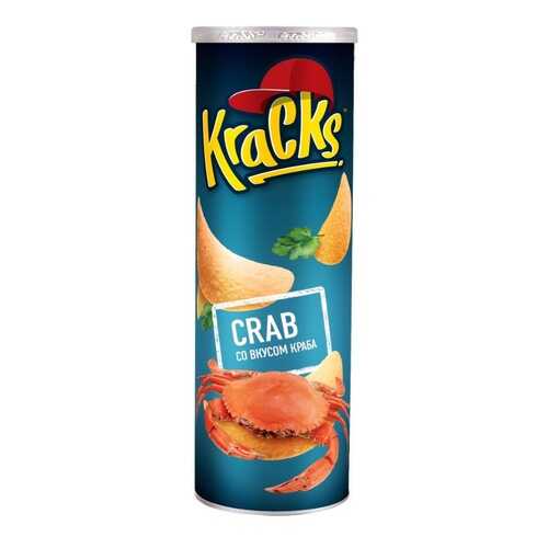 Чипсы картофельные т.з. Кракс (Kracks) со вкусом краба 110г*24 в Перекресток