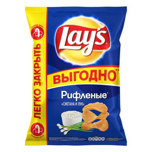 Картофельные чипсы Lay's сметана и лук 225 г в Перекресток