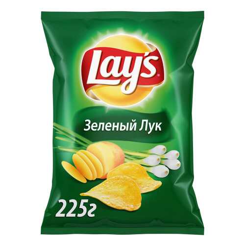 Картофельные чипсы Lay's зеленый лук 225 г в Перекресток