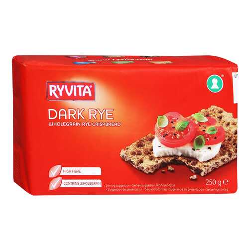 Хлебцы Ryvita ржаные из цельного зерна dark rye 12 штук в Перекресток