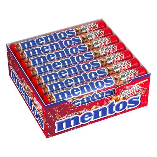 Драже Mentos cola жевательное 21*37 г в Перекресток