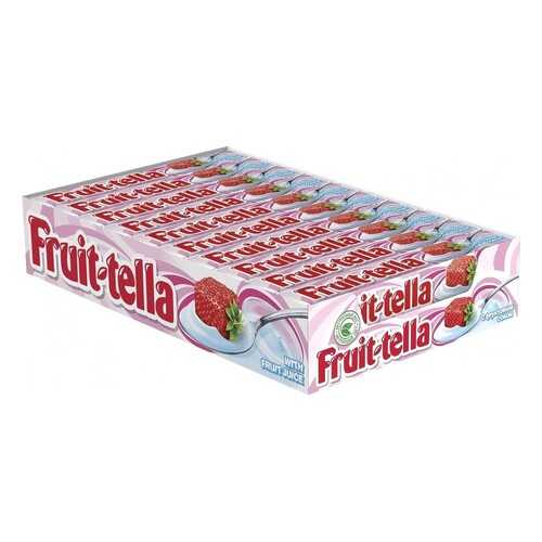 Конфеты Fruit-tella жевательные клубничный йогурт 21*41 г в Перекресток