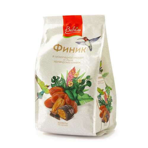 Конфеты Виваль Финик в шоколадной глазури со вкусом ирландских сливок 200г в Перекресток