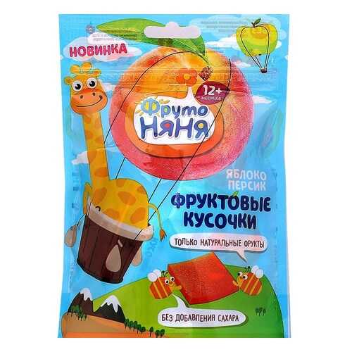 Фруктовые кусочки ФрутоНяня из яблок и персиков в Перекресток