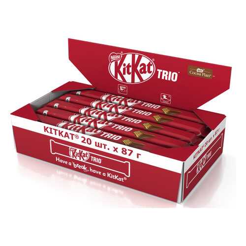 Молочный шоколад Kit Kat с хрустящей вафлей 20 штук по 87 г в Перекресток