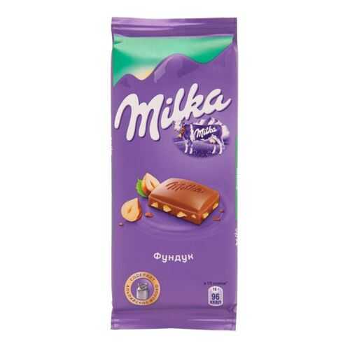 Шоколад молочный Milka фундук 90 г в Перекресток