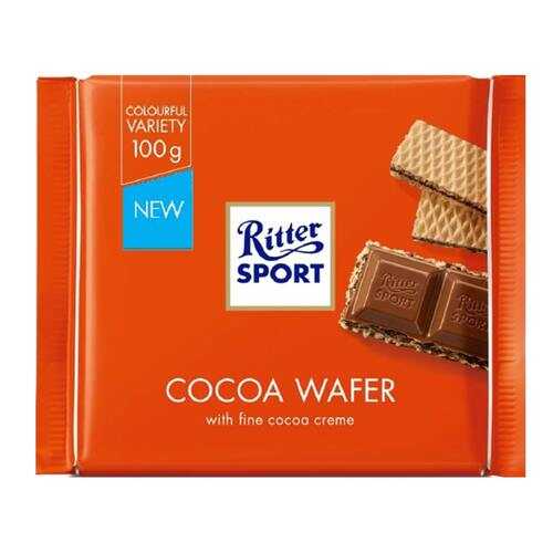 Шоколад Ritter Sport Молочный с начинкой какао и вафли 100г в Перекресток