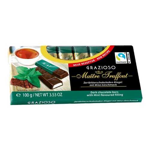 Темный шоколад Graziozo Maitre Truffout с мятой 100 г в Перекресток