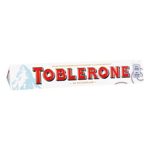 TOBLERONE шоколад белый медово-миндальная нуга 100г в Перекресток