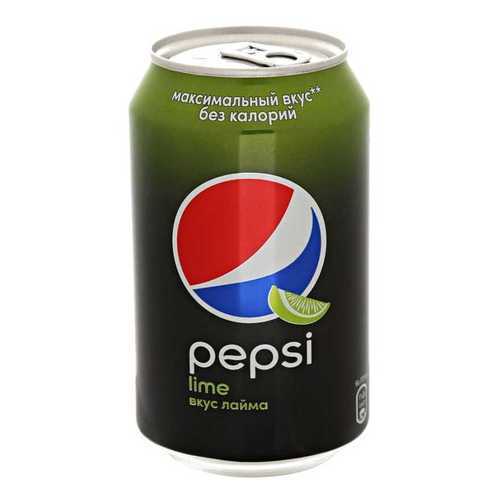 Напиток Pepsi Lime газированный ж/б 0.33 л упаковка 12 шт в Перекресток